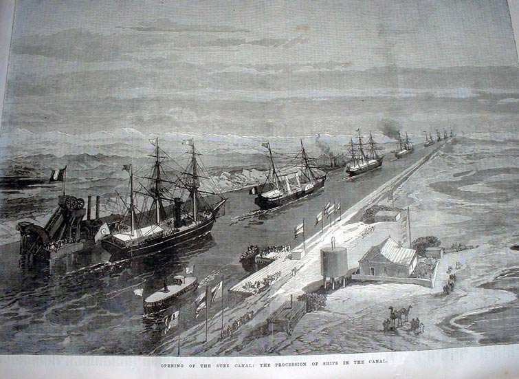1869 Suez canal opening